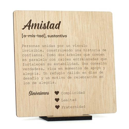 Consigue ahora CONTRAXT Tarjeta regalo original para amiga o amigo. Regalos originales Tarjeta postal definicion amistad madera Navidad regalo detalles cumpleaños amiga amigo hombre mujer compañera (Amistad) Rebajas 2024 | regaloscumple.com