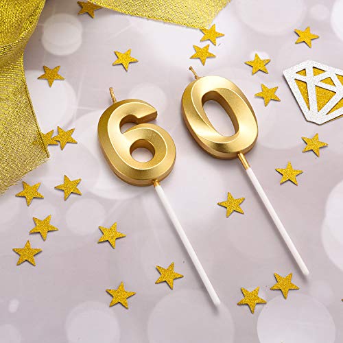 Comprar ahora Velas de Cumpleaños 60 Numeros Pastel Topper Decoración Feliz para Fiesta Boda Aniversario Celebración