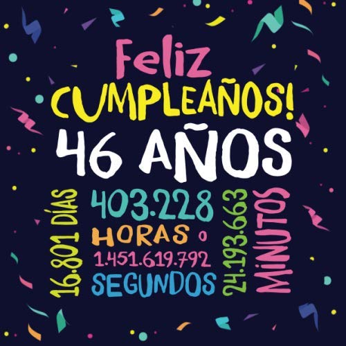 Comprar Feliz Cumpleaños - 46 Años: Un libro visitas para fiesta BlackFriday 46 cumpleaños – Decoración y regalos originales para hombres y mujeres - 46 años - ... para felicitaciones y fotos los invitados Rebajas 2024 | regaloscumple.com