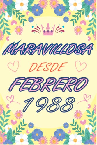 Consigue ahora CUADERNO MARAVILLOSA DESDE FEBRERO 1988: Regalo 35 cumpleaños para mujeres y Regalos hombres ideas 35 cumpleaños... un cumpleaños... divertido ... regalo 35 cumpleaños para él/ella. Rebajas 2024 | regaloscumple.com