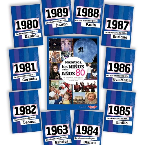 Comprar Calledelregalo Libro Regalos tu año nacimiento libro la década los 80 con tarjeta personalizada - Regalo para cumpleaños - Otras edades disponibles Rebajas 2024 | regaloscumple.com