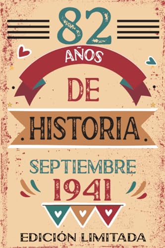 Consigue ahora 82 Promoción Años De Historia Septiembre 1941: Libro visitas cuaderno 110 páginas felicitaciones idea regalo regalo Para la esposa novia mujer La madre Rebajas 2025 | regaloscumple.com