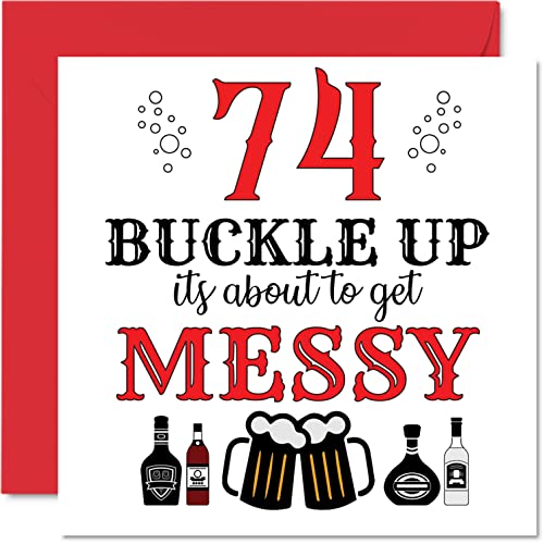 Consigue ahora Divertidas tarjetas cumpleaños 74 para hombres y mujeres con hebilla tarjeta feliz cumpleaños para papá mamá tarjetas felicitación Ideas para regalar 145 mmx145 mm tarjeta cumpleaños broma Rebajas 2024 | regaloscumple.com
