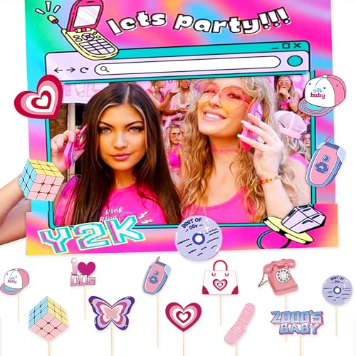 Consigue ahora Ideas para regalar JeVenis Y2K Party Supplies - Accesorios para cabina fotos fiesta los años 2000 decoración fiesta temática los años 2000 suministros fiesta cumpleaños decoración fiesta Top Precio 2025 | regaloscumple.com