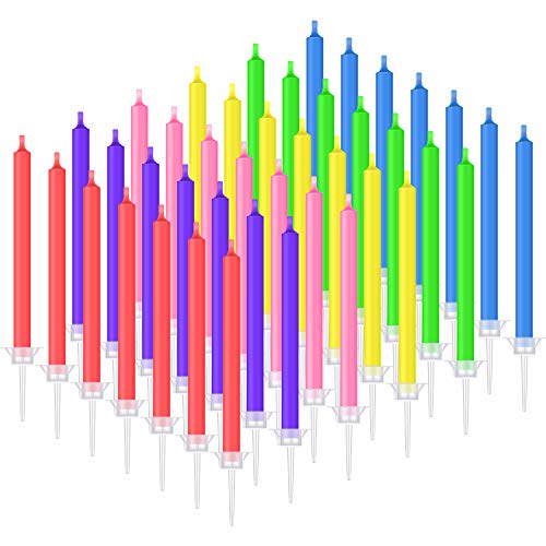 Comprar BBTO 36 Velas Pastel Cumpleaños con Llamas Colores Velas Colores BlackFriday Arcoiris en Soporte para Decoración Pastel Magdalena Cumpleaños Ofertas 2025 | regaloscumple.com