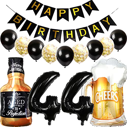 Consigue ahora Cymeosh Decoración Cumpleaños 44 años Hombre Mujer Globo Foil Whisky Cerveza Vaso Globo Vino Botella Cerveza Deco Banner Feliz Cumpleaños para Fiesta Navidad 44 años Decoración Ofertas 2023 | regaloscumple.com