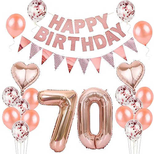 Comprar Globos 70 cumpleaños Mujer decoracion oro rosa decoracion cumpleaños 70 años Mujer globos 70 cumpleaños decoracion 70 cumpleaños Mujer decoracion oro rosa banderola Promoción 70 cumpleaños Mujer decoracion Ofertas 2025 | regaloscumple.com