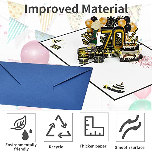 Dónde comprar en España Joyoldelf Tarjeta   felicitación   70 tarjetas   felicitación pop up 3D tarjeta   felicitación   cumpleaños  tarjetas   cumpleaños con sobre para mujeres  madres  niñas