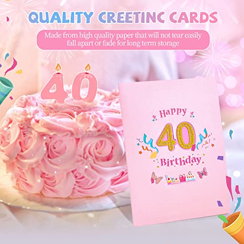 Top Precios 40. cumpleaños, felicitación tarjeta 3D, felicitación tarjetas con mujeres,