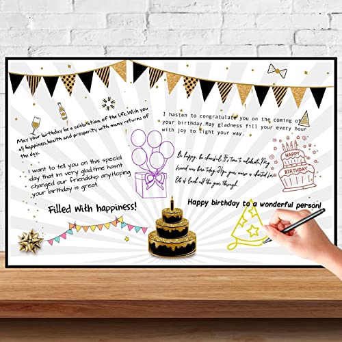 Comprar en Amazon BOFUNX Felicitación Postal Grande Felicitaciones Feliz a Amigos 35x27,5cm