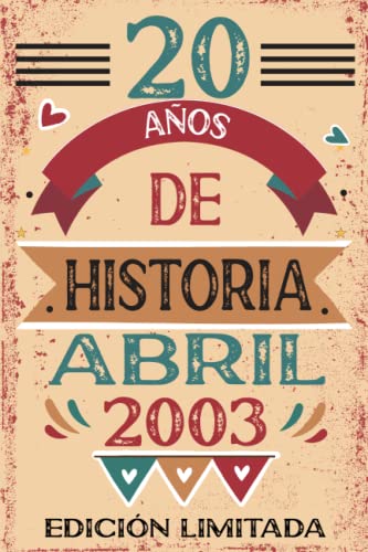 Comprar 20 Años De Historia Abril 2003: Libro visitas cuaderno 110 páginas felicitaciones idea regalo regalo Para la esposa novia Ideas para regalar mujer La madre Ofertas 2025 | regaloscumple.com