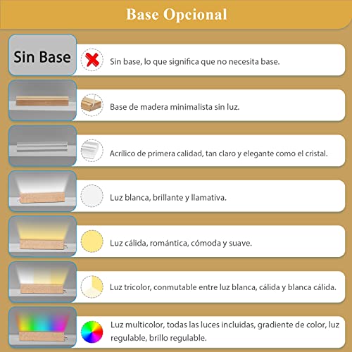 Ofertas Tu Foto - Marcos con Profundidad LED 3D, Regalo Día la