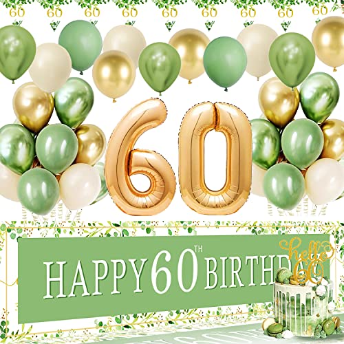 Comprar Decoración 60 Cumpleaños Mujer Globos 60 Cumpleaños Globos Cumpleaños Cumpleaños 60 Años Verde Decoracion Fiesta 60 Cumpleaños para Hombres y Mujeres Kit Ofertas 2023 | regaloscumple.com