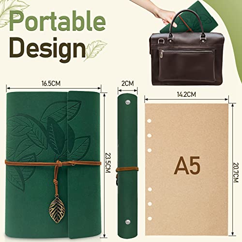 Ofertas de última hora Joy & Inspiration A5 Cuaderno   Piel Pu Vintage Notebook Rellenable Bonito Diario   Viaje Cuaderno   Anillas Refillable Pu Leather Journal