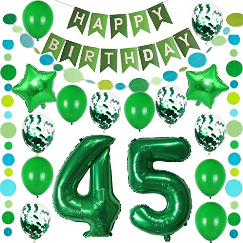 Oferta 45 hombre decoración 45 decoración set cumpleaños verde mujeres gigantes 45