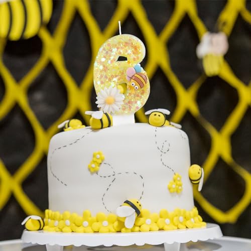 Top Precios Cumpleaños Velas Numeros Abejas Flores Tartas Decoracion Vela 1 Cake Niños Niñas