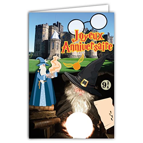 Consigue ahora Afie 67-1247 - Tarjeta felicitación cumpleaños con sobre para niños y niñas diseño Regalos sorcio con texto en inglés «Merlin » Ofertas 2025 | regaloscumple.com