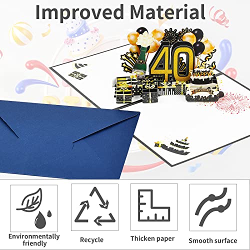 Ofertas en regaloscumple.com Joyoldelf Tarjeta de cumpleaños para 40 tarjetas de felicitación 3D