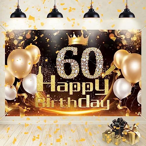 Comprar Banydoll 60 Años Decoración Cumpleaños Catálogo 60 Años Decoración Fiesta Cumpleaños Oro Negro Photocall 60 Cumpleaños Poster para Hombre Mujer 60 Cumpleaños Rebajas 2023 | regaloscumple.com
