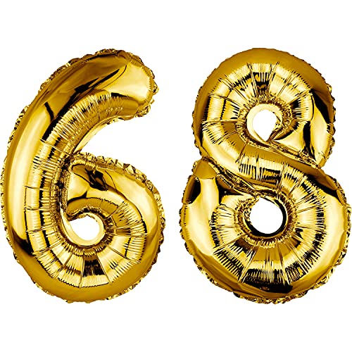 Consigue ahora DekoRex Globo dorado 82 cm para cumpleaños Cumpleaños bodas (número 68) Ofertas 2024 | regaloscumple.com
