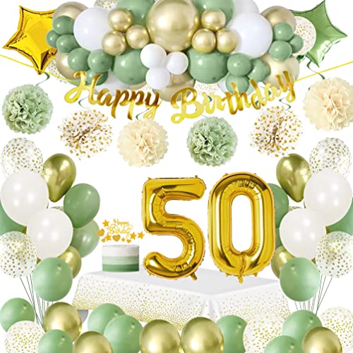 Consigue ahora Globos 50 Cumpleaños Verdes Decoracion 50 Cumpleaños con Globos Verdes Pancarta Feliz Cumpleaños Decoración para Tartas Mantel Decoracion Fiesta 50 Cumpleaños para Promoción Hombres y Mujeres Ofertas 2024 | regaloscumple.com