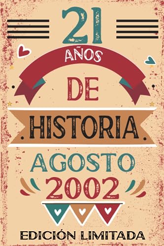 Consigue ahora 21 Años De Historia Regalos Agosto 2002: Libro visitas cuaderno 110 páginas felicitaciones idea regalo regalo Para la esposa novia mujer La madre Rebajas 2024 | regaloscumple.com