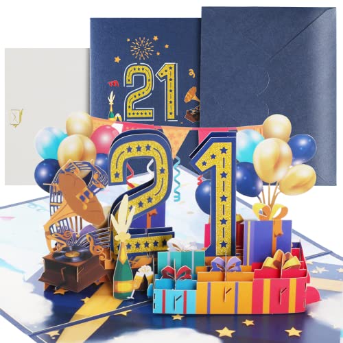 Consigue ahora Tarjeta cumpleaños 21 tarjetas cumpleaños con sobre tarjeta 3D desplegable tarjeta 21 cumpleaños tarjeta cumpleaños feliz para niñas chicos amigos romance Cumpleaños tarjeta regalo Ofertas 2024 | regaloscumple.com