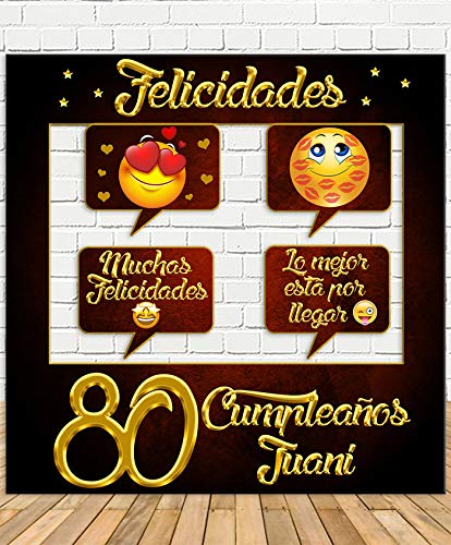 Consigue ahora Tu Fiesta Mola Mazo Photocall 80 Cumpleaños 100x100cm| Detalles Cumpleaños | Photocall Económico y Original | Disfruta Unas Divertidas Fotos con Nuestro photocall Cumpleaños cumpleaños| Personalizable Rebajas 2024 | regaloscumple.com