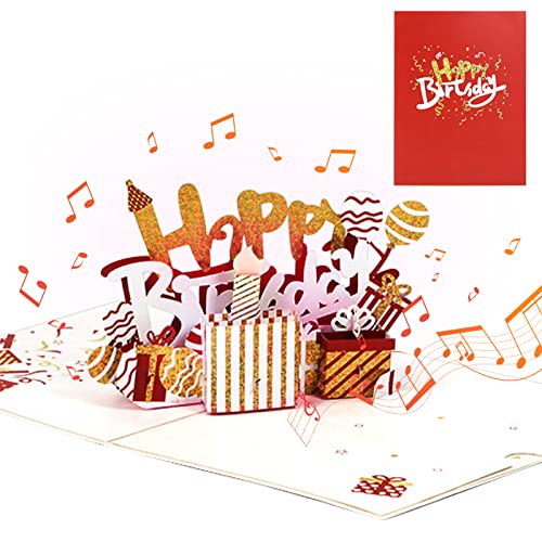 Consigue ahora DORART Tarjeta Felicitacion Cumpleaños con Música y Efecto Vela 3D Pop-Up Postal Promoción Cumpleaños Tarjeta Regalos Originales para Mujer Cantando Sobres Papel Niños Mamá Amigos Amante y Más Top Precio 2024 | regaloscumple.com
