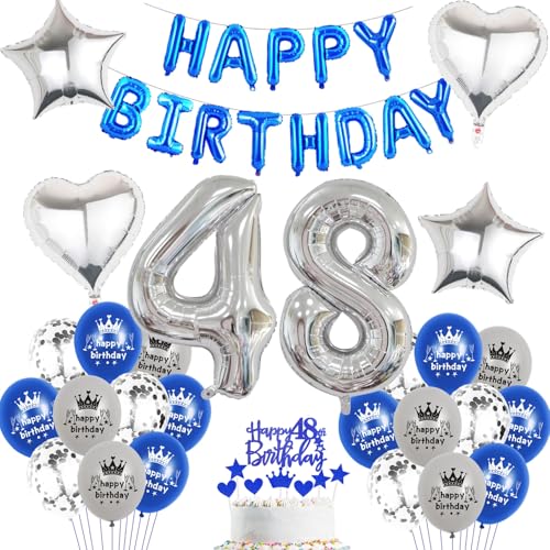 Consigue ahora Globo 48 cumpleaños para hombre azul decoración 48 años Navidad decoración cumpleaños para hombre azul juego decoración cumpleaños 48 años 48 años juego decoración para hombre (48) Rebajas 2025 | regaloscumple.com
