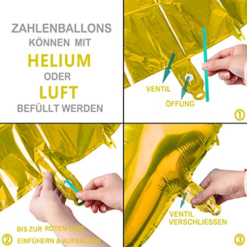 Mejores precios Globo 60 - 60 cumpleaños globo dorado número cumpleaños dorado globo 60 - número - 60