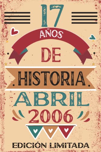 Consigue ahora BlackFriday 17 Años De Historia Abril 2006: Libro visitas cuaderno 110 páginas felicitaciones idea regalo regalo Para la esposa novia mujer La madre Ofertas 2024 | regaloscumple.com
