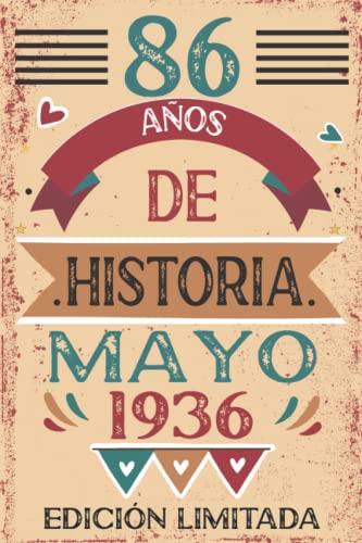 Comprar 86 Años De Historia Cumpleaños Agosto 1936: 86 años. Libro visitas cuaderno 110 páginas felicitaciones idea regalo regalo Para la esposa novia mujer La madre Rebajas 2024 | regaloscumple.com