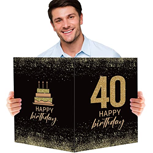 Comprar BOFUNX Tarjetas Felicitación Cumpleaños 40 Años Postal Original Grande Carta Navidad Felicitaciones Regalo para Feliz Cumpleaños a Familias Amigos 35x27 5cm Ofertas 2023 | regaloscumple.com