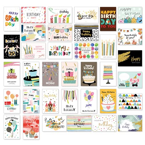 Comprar Bkrdty Tarjetas Feliz Cumpleaños 36 piezas Tarjeta Regalo Sobres Multipack Tarjetas Felicitación con Sobres para Regalos Cumpleaños Para Mujeres Hombres Ideas para regalar y Niños Top Precio 2024 | regaloscumple.com