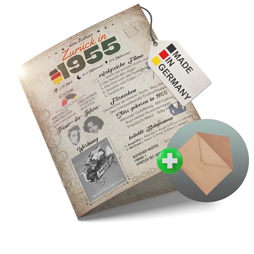 Consigue ahora MyDreamwork® Tarjeta cumpleaños especial 70 incluye sobre | regalo vintage 1952 | tarjeta 70 cumpleaños mujer - tarjeta cumpleaños 70 divertido | 70 cumpleaños Catálogo hombre - DIN A5 | 70 Top Precio 2024 | regaloscumple.com