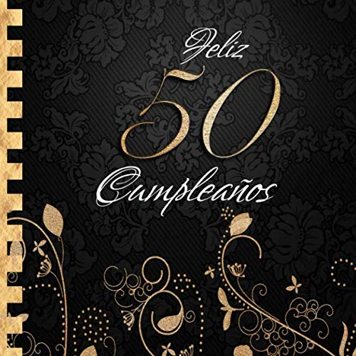 Consigue ahora Catálogo Feliz 50 Cumpleaños: Libro Visitas I Elegante Encuadernación en Oro y Negro I Para 90 personas I Para Deseos escritos y las Fotos más bellas I Idea regalo 50 años Rebajas 2024 | regaloscumple.com