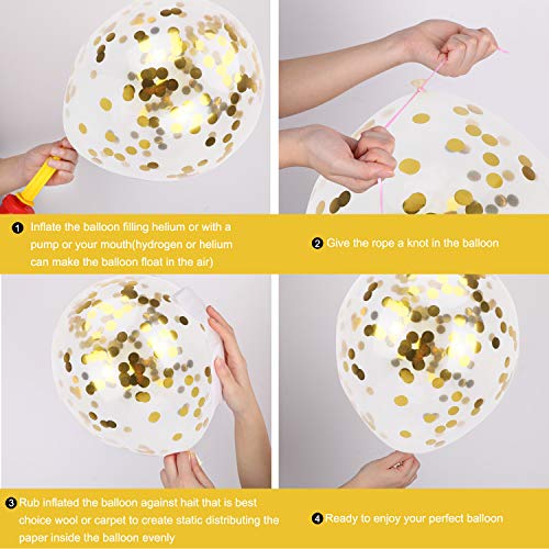 Comprar en Amazon HOWAF cumpleaños, Piezas años Globos Negro Oro Confeti 2 Hombres Mujeres 60 decoración