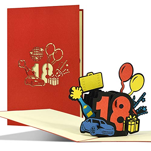 Comprar Tarjeta para el 18.º cumpleaños tarjeta feliz cumpleaños tarjeta felicitación 3D desplegable o cupón Cumpleaños para cumpleaños carnet conducir G29 Ofertas 2025 | regaloscumple.com