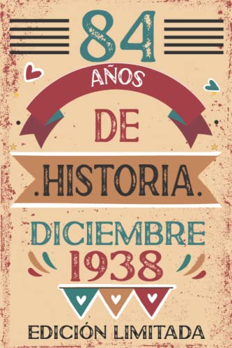 Comprar 84 Años De Historia Diciembre 1938: Libro visitas cuaderno Cumpleaños 110 páginas felicitaciones idea regalo regalo Para la esposa novia mujer La madre Rebajas 2024 | regaloscumple.com