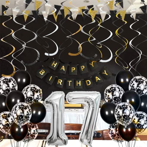 Comprar en Amazon Decoración de 19 cumpleaños, decoración tarta negra para cumpleaños años, fiesta en blanco y negro, años niña, cumple