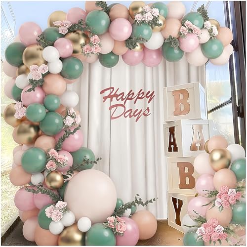 Comprar Guirnalda Globos Rosa Verde Kit Globos Cumpleaños 120 piezas Globos Selva con rubor verde Kit Arco Globos para Cumpleaños Fiesta ducha bebé Navidad bodas Top Precio 2024 | regaloscumple.com
