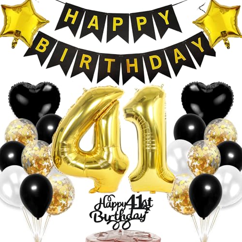 Consigue ahora Ouceanwin Globo 41 años Cumpleaños Mujer Catálogo Hombre Oro Negro Decoración Tarta Cumpleaños 41 años Happy Birthday Decoracion Globos Numeros 41 Decoración Fiesta Cumpleaños 41 años Adulto Ofertas 2024 | regaloscumple.com