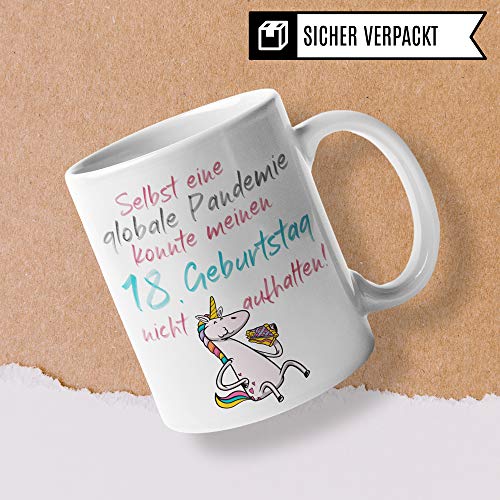 Top Precios Taza de 18º cumpleaños para niñas, divertida taza 2021 año 2003, regalo a pesar la pandemia