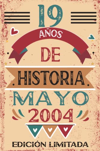 Comprar 19 Años De Historia Promoción Mayo 2004: Libro visitas cuaderno 110 páginas felicitaciones idea regalo regalo Para la esposa novia mujer La madre Rebajas 2024 | regaloscumple.com