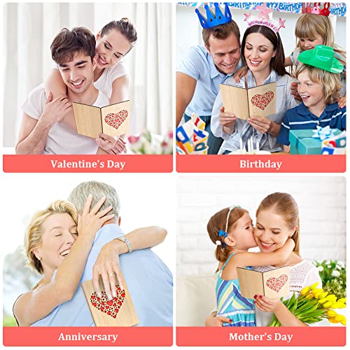 Dónde comprar en España Vicloon Tarjeta   Felicitación   Madera  Tarjeta   Madera con Corazón  Tarjeta Felicitación Hecha a Mano  Tarjetas Regalo con Sobres  Tarjeta Felicitación para Cumpleaños  Bodas y San Valentín -A