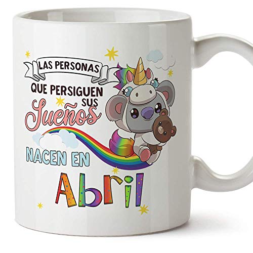Comprar MUGFFINS Taza Cumpleaños Koala Mes Abril - Detalles Desayuno Feliz Cumpleaños/Aniversario. Cerámica 350 mL Catálogo Ofertas 2024 | regaloscumple.com