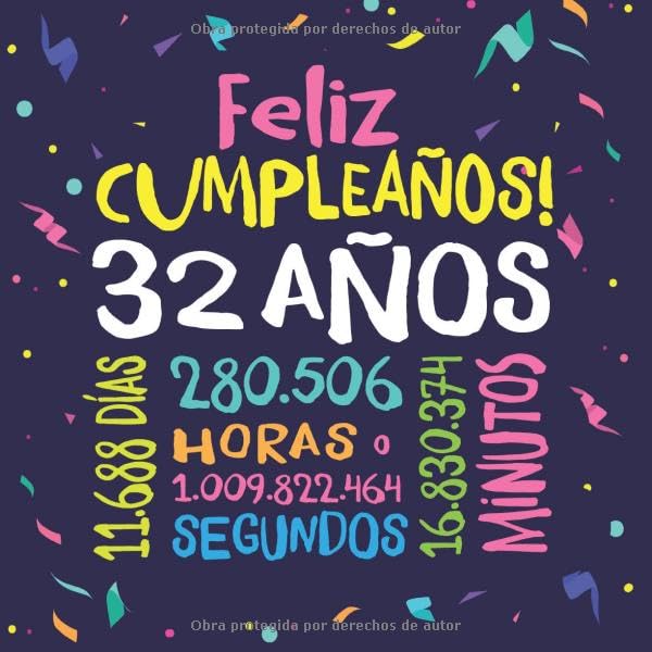 Comprar Feliz Cumpleaños - 32 Años: Un libro visitas para fiesta 32 cumpleaños – Decoración y regalos originales para hombres y mujeres - 32 años - ... para felicitaciones y fotos Catálogo los invitados Ofertas 2024 | regaloscumple.com