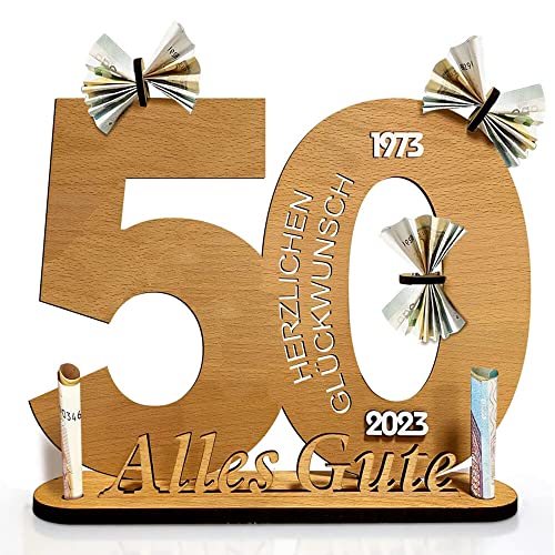 Consigue ahora NAVESO Giftota libro visitas cumpleaños 50 madera cartel madera libro visitas cumpleaños aniversario regalos dinero madera regalo para 50 cumpleaños para amigos familia Ideas para regalar Rebajas 2024 | regaloscumple.com