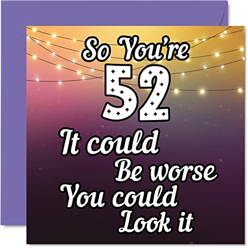 Comprar Divertidas tarjetas cumpleaños 52 para hombres y mujeres Look It divertida tarjeta cumpleaños para papá mamá abuelo niñera abuela tío tía Cumpleaños primo amigo tarjetas felicitación 145 mm Ofertas 2025 | regaloscumple.com